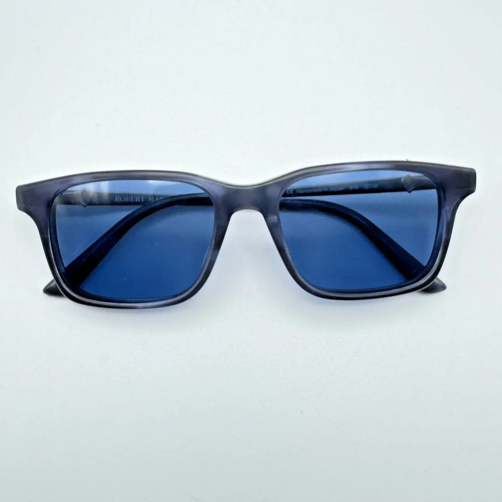 Robert Marc Sunglasses 914 307M Blue Rectangle Frame Blue Lens 62-16-147 New